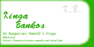 kinga bankos business card